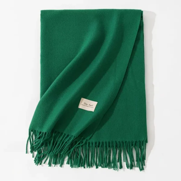 Green Solid Color Scarf