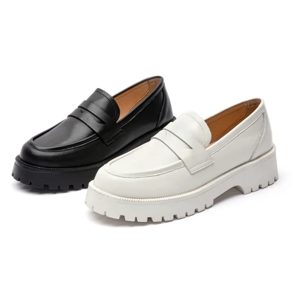 Women's British Style Loafers - Thick Sole Platform