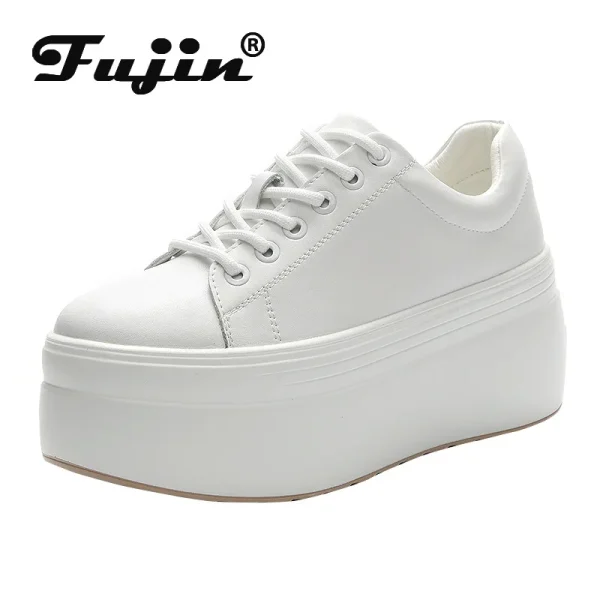 Genuine Leather Women’s Chunky Platform Sneakers