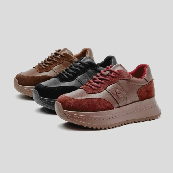 Platform Leather Sneakers Women