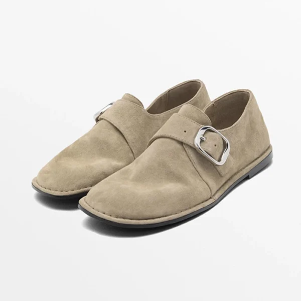 Cow Suede Mary Jane Flats Women